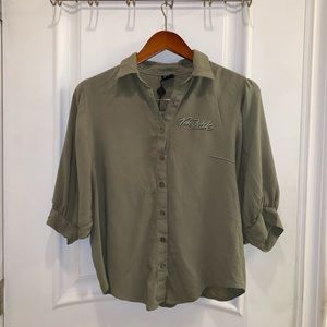 VON DUTCH Top in Hunter Green